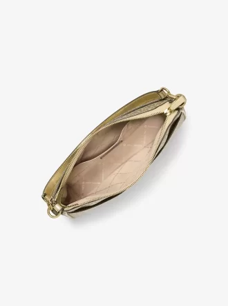 Jet Set Medium Metallic Signature Logo Convertible Crossbody Bag