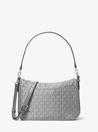 Jet Set Medium Pochette Crossbody Bag mit gewebtem Pochette-Gewebe und charakteristischem Logoprint
