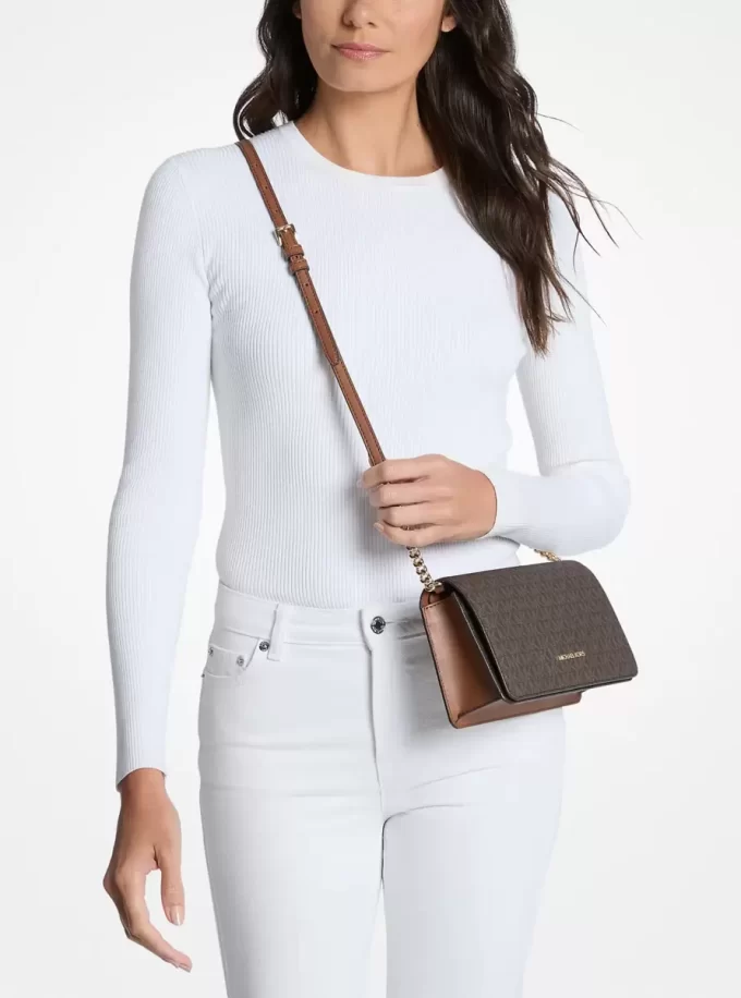 Jet Set Medium Signature Logo Crossbody Bag