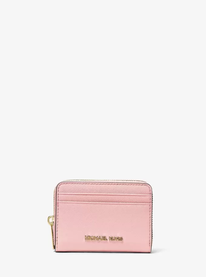 Jet Set Reise-Geldbörse aus mittelgroßem Saffiano-Leder