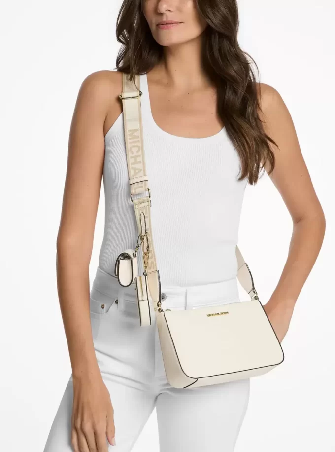 Jet Set Saffiano Leder-Umhängetasche mit Etui für Apple AirPods Pro