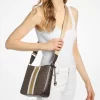 Jet Set Small Signature Logo Stripe Crossbody Bag
