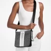Jet Set Small Signature Logo Stripe Crossbody Bag
