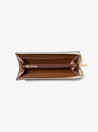 Jet Set Travel Geldbörse mit großem Logo und Viertelreißverschluss