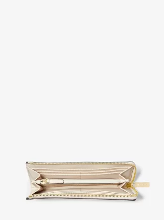 Jet Set Travel Große Geldbörse aus Saffiano-Leder mit Viertelreißverschluss