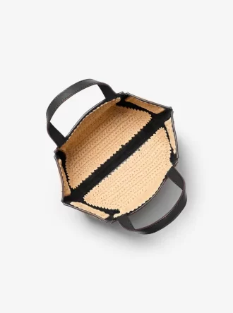 Jordi Kleine handgehäkelte Ledertasche