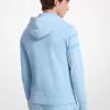 Kapuzenpullover aus stückgefärbter Baumwolle mit Logo und Reißverschluss Kapuzenpullover aus stückgefärbter Baumwolle mit Logo und Reißverschluss