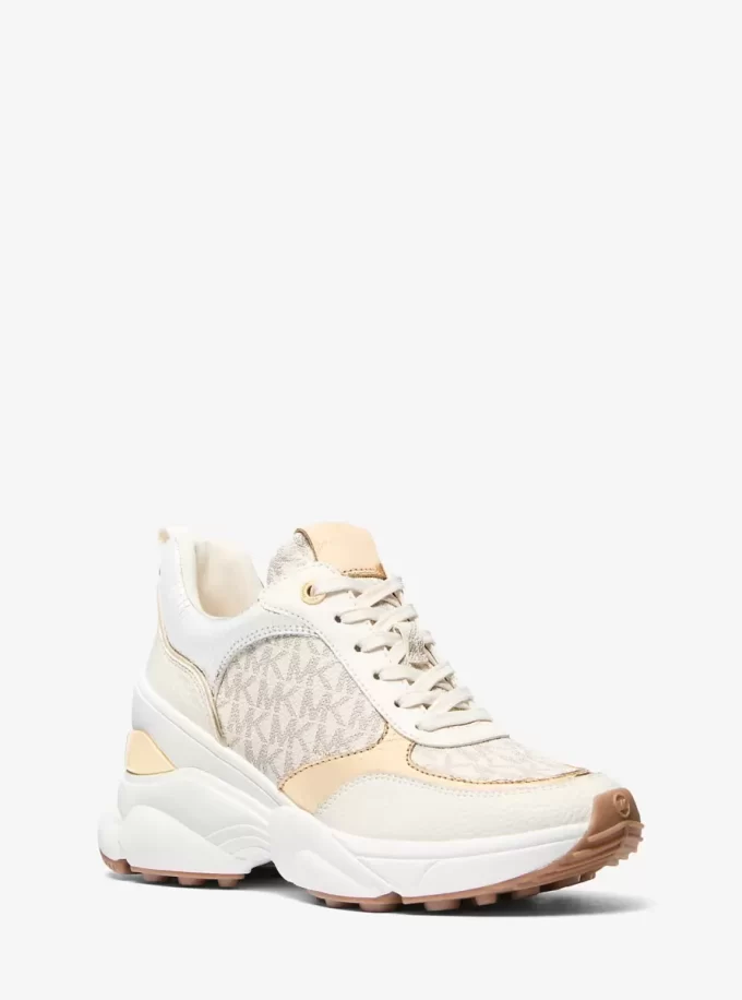 Katrina Signature Logo und Metallic Lizard Embed Sneaker