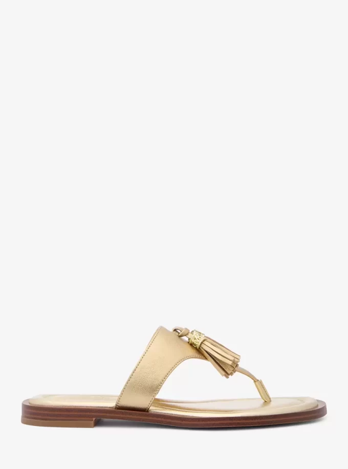 Kiernan Metallic Leder Sandale