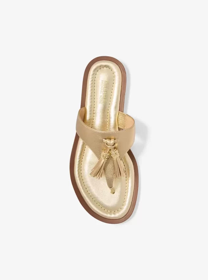 Kiernan Metallic Leder Sandale