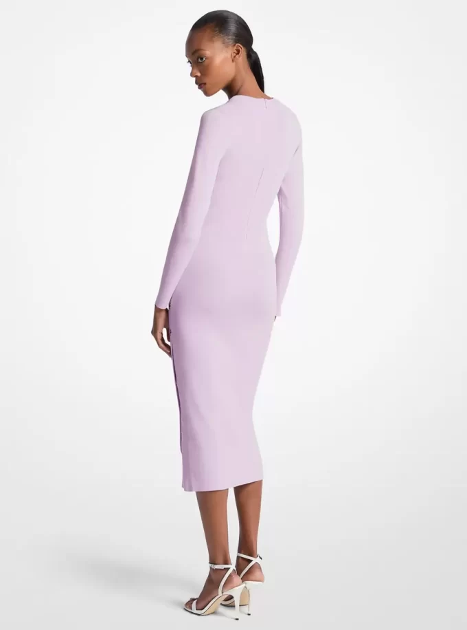 Kleid aus Viskosemischung mit Druckknöpfen