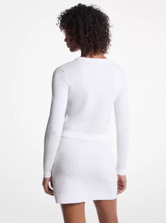 Kurze Jacke mit Logo-Jacquardmuster