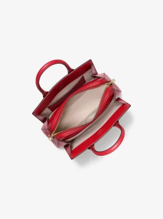 Laila Kleine Metallic-Umhängetasche mit Signature-Logo