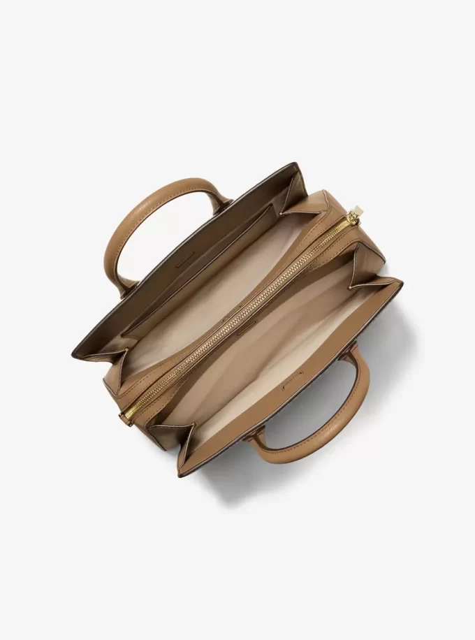 Laila Medium Signature Logo Satchel Laila Medium Signature Logo Satchel