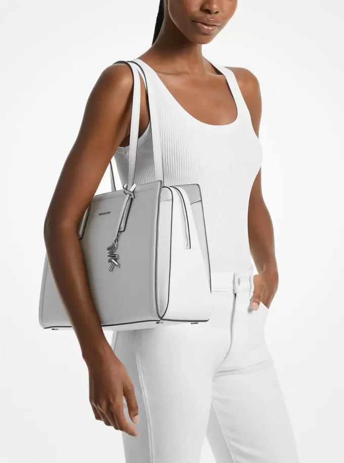 Laila Medium Tragetasche aus genarbtem Leder