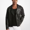 Leder-Motorradjacke