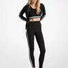 Leggings aus Stretch-Strick mit Logo-Band und hohem Bund