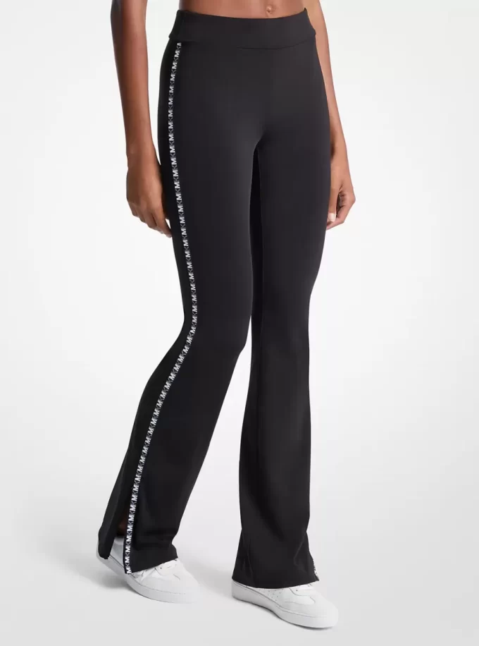 Leggings mit Logo-Tape und ausgestelltem Rock