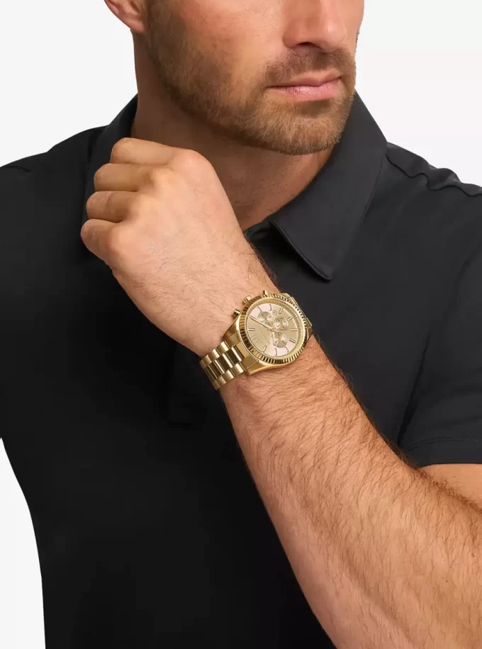 Lexington Partner-Uhrenset in Goldoptik