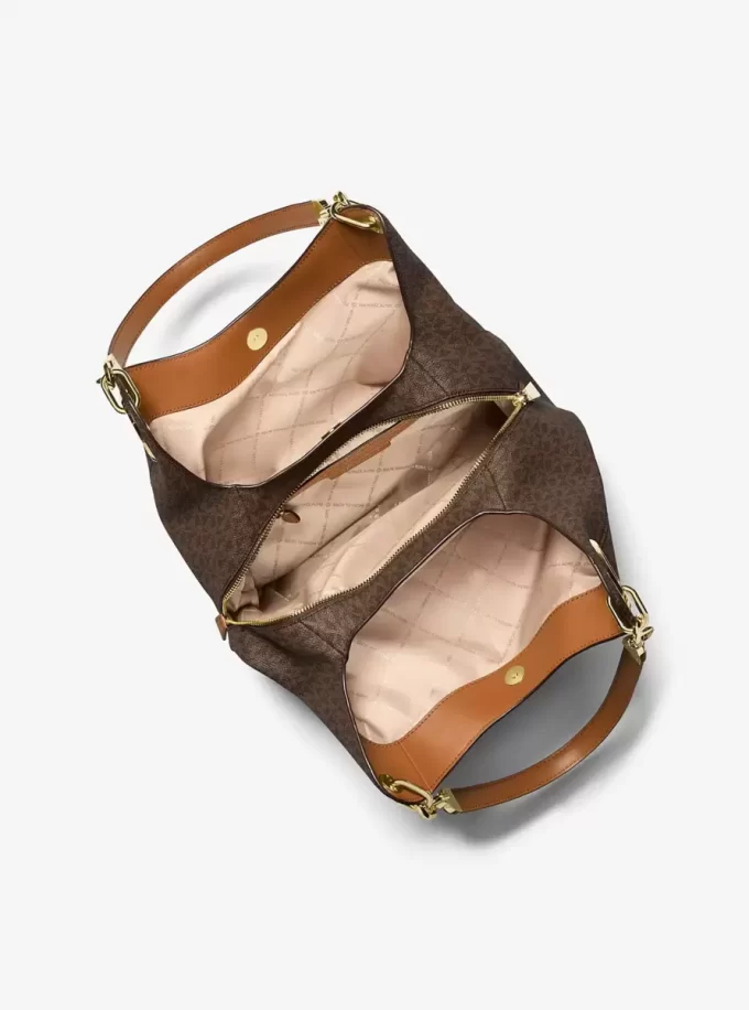 Lillie Große Schultertasche mit charakteristischem Logo Lillie Große Schultertasche mit charakteristischem Logo