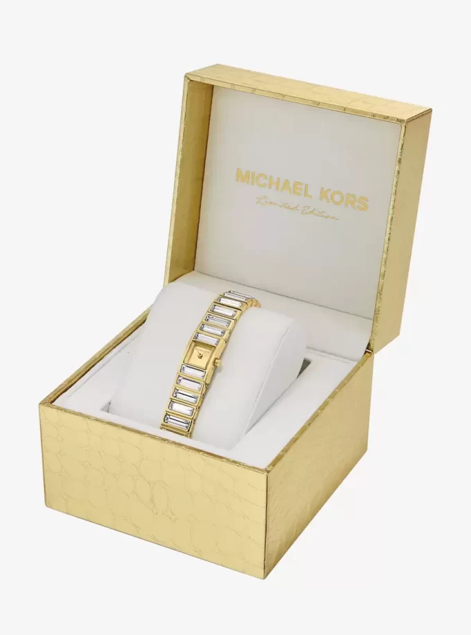 Limitierte Auflage Mini Darrington Pavé Lünette Goldfarbene Uhr Limitierte Auflage Mini Darrington Pavé Lünette Goldfarbene Uhr