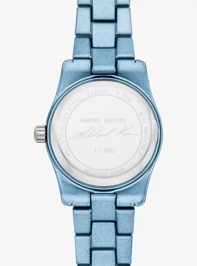 Limitierte Petite Lexington Uhr in Blau