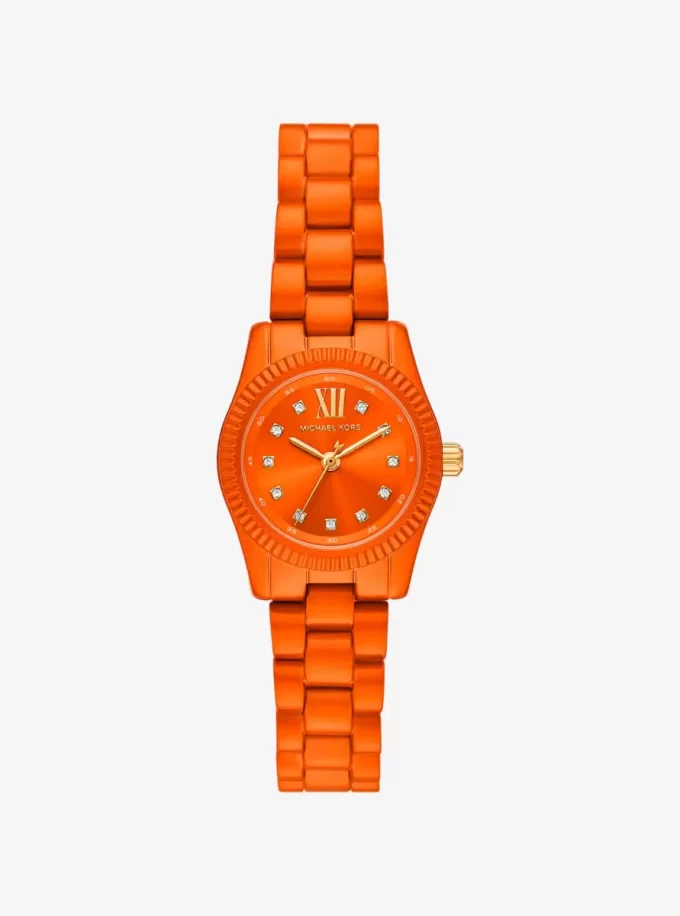 Limitierte Petite Lexington Uhr in Orange-Optik