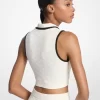 Logo-Jacquard-Strick-Tech-Crop-Top
