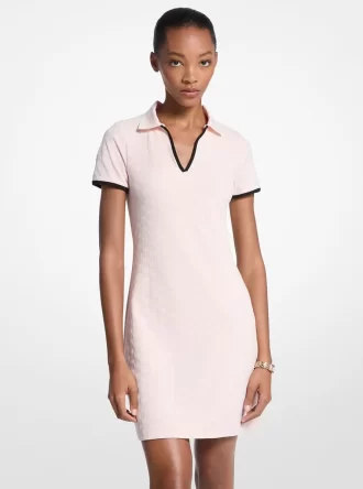 Logo-Jacquard-Strick-Tech-Tenniskleid