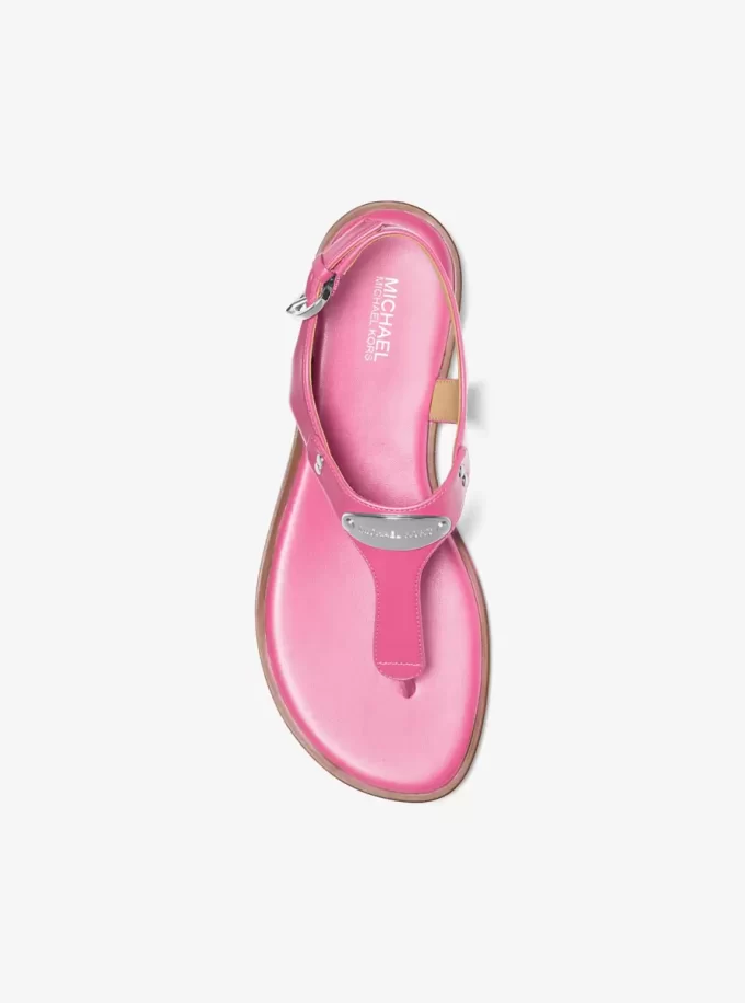 Logo-Platten-T-Riemen-Sandale