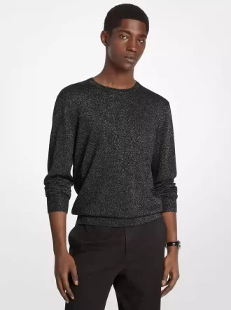 Metallic-Wollpullover