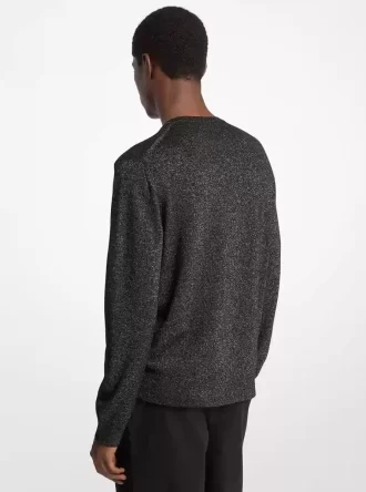 Metallic-Wollpullover