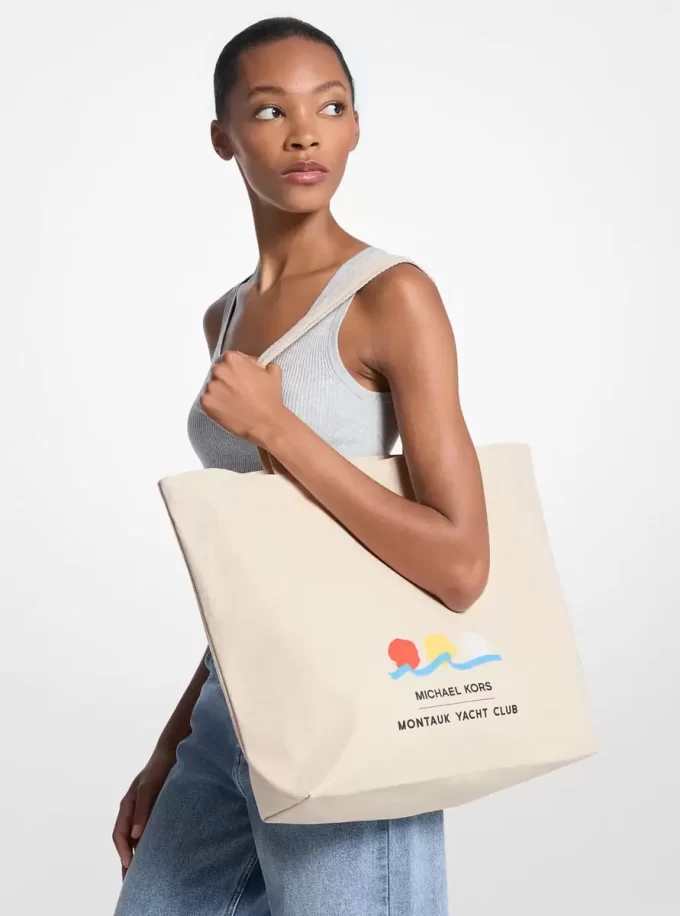 Michael Kors x Montauk Yacht Club Tragetasche aus Baumwoll-Canvas
