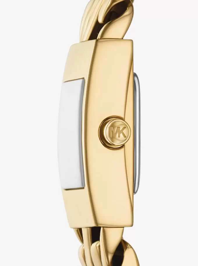 Mini Darrington Goldfarbene Gliederarmbanduhr