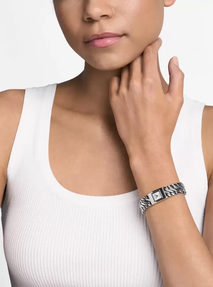 Mini Darrington Silberfarbene Gliederarmbanduhr