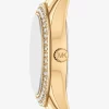 Mini Harlowe Pavé Goldfarbenes Uhren- und Schmuckset Mini Harlowe Pavé Goldfarbenes Uhren- und Schmuckset