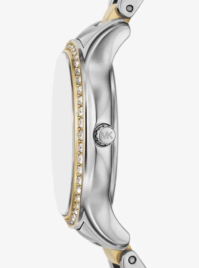 Mini Sage Pavé Zweifarbige Uhr