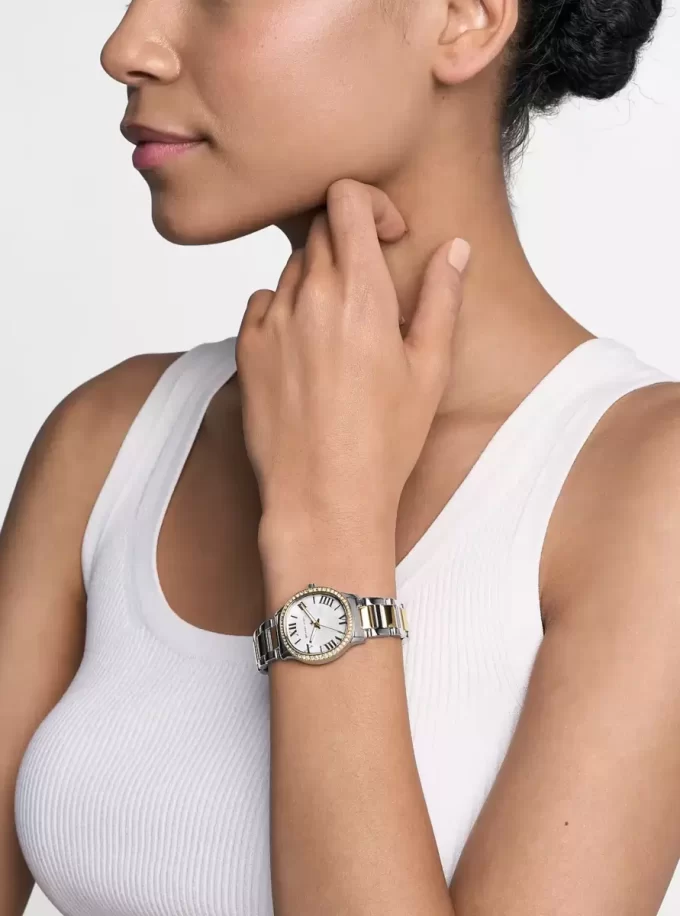 Mini Sage Pavé Zweifarbige Uhr