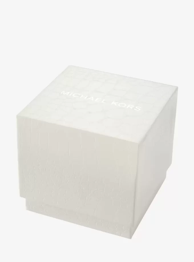 Mini Sylvia Pavé Silberfarbenes Uhren- und Armband-Geschenkset