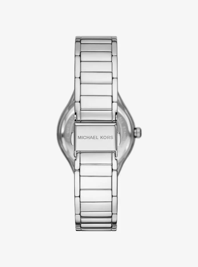 Mini Sylvia Pavé Silberfarbenes Uhren- und Armband-Geschenkset