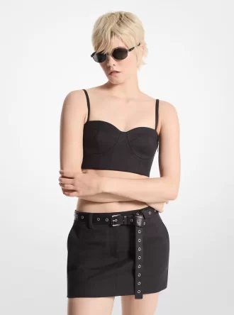 Minirock aus Stretch-Wollmischung