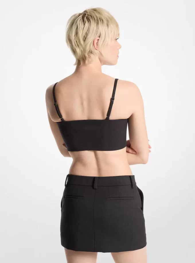 Minirock aus Stretch-Wollmischung