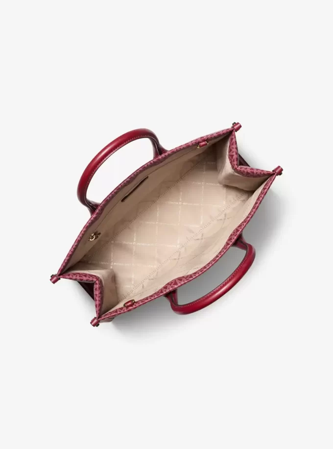 Mirella Medium Metallic Tragetasche mit Logo