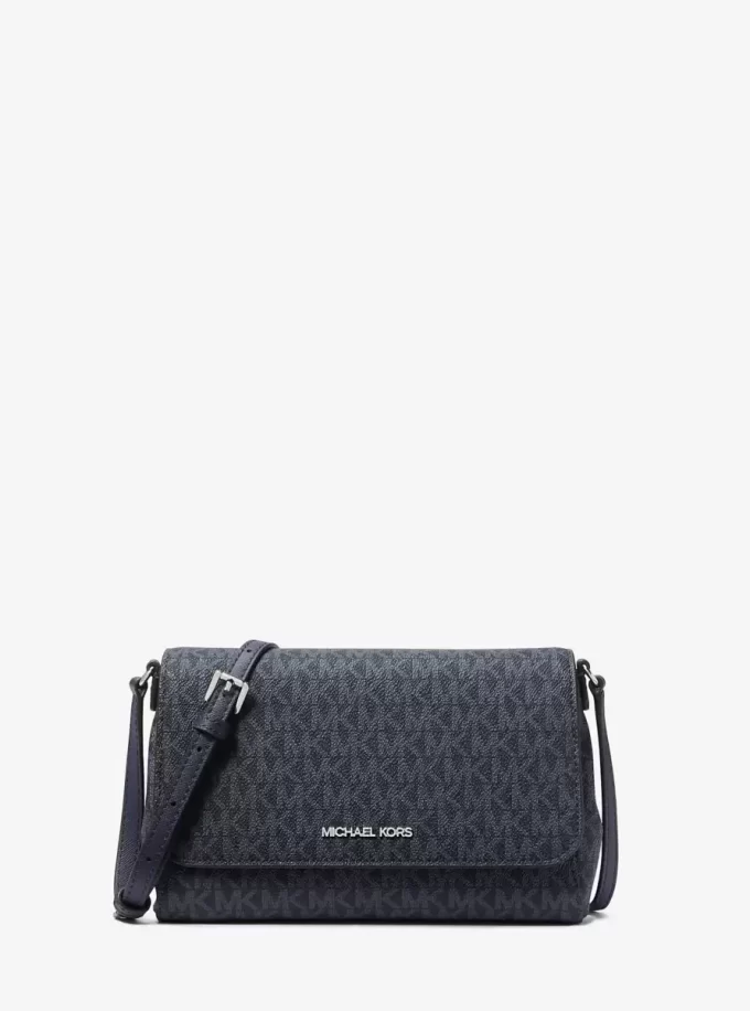 Mittelgroße, wandelbare Crossbody-Tasche mit Signature-Logo