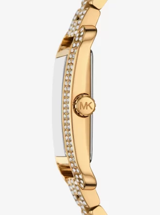 Monroe Pavé Goldfarbene Uhr