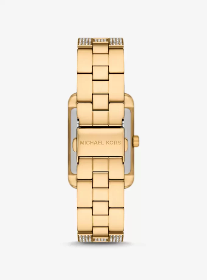 Monroe Pavé Goldfarbene Uhr Monroe Pavé Goldfarbene Uhr