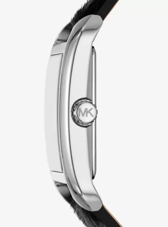 Monroe Uhr aus Kalbsfell mit Leopardenmuster