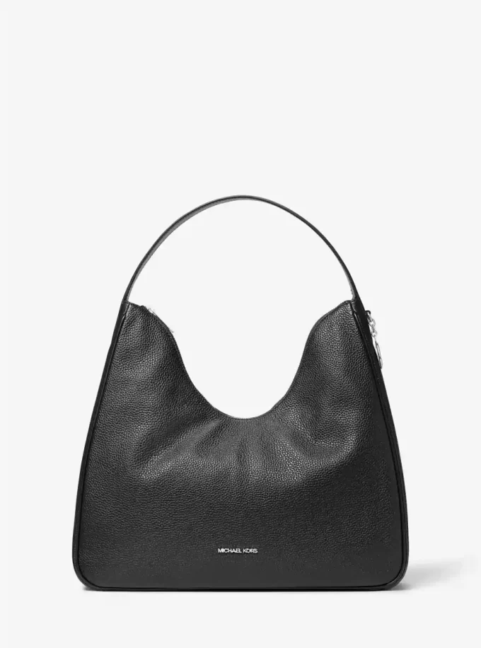 Nayla Medium Hobo-Schultertasche aus genarbtem Leder Nayla Medium Hobo-Schultertasche aus genarbtem Leder