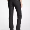 Nietenbesetzte Stretch-Denim-Zigarettenjeans