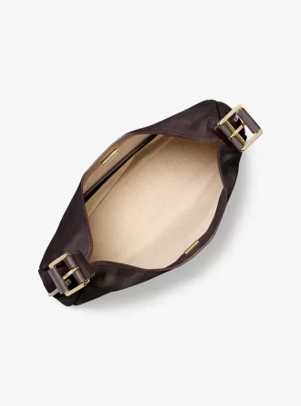 Nolita Große Hobo-Schultertasche aus Nubukleder